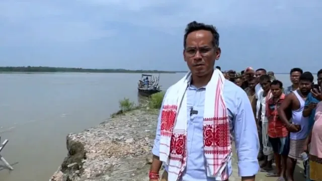 Congress leader Gaurav Gogoi addressing the Assam flood situation