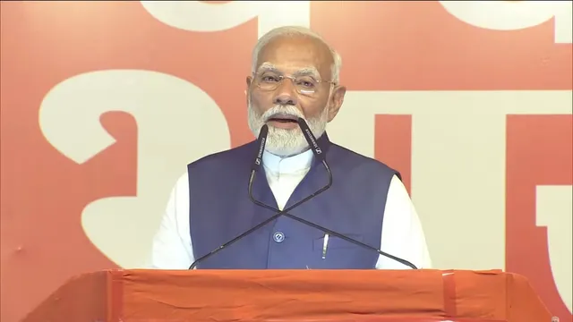 Narendra Modi delivers victory speech at BJP headquarters