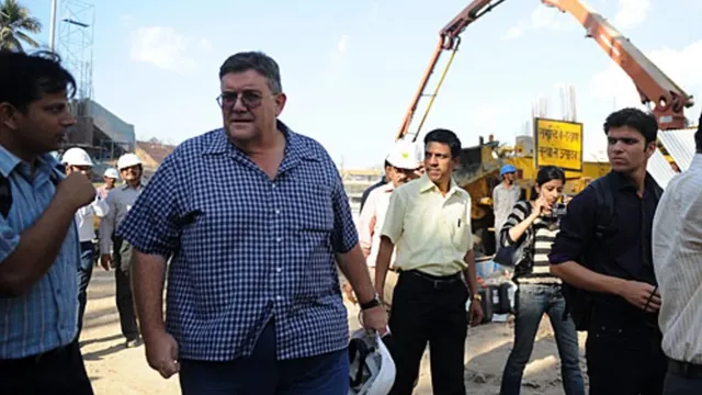 Andy Atkinson during a recce of Wankhede Stadium
