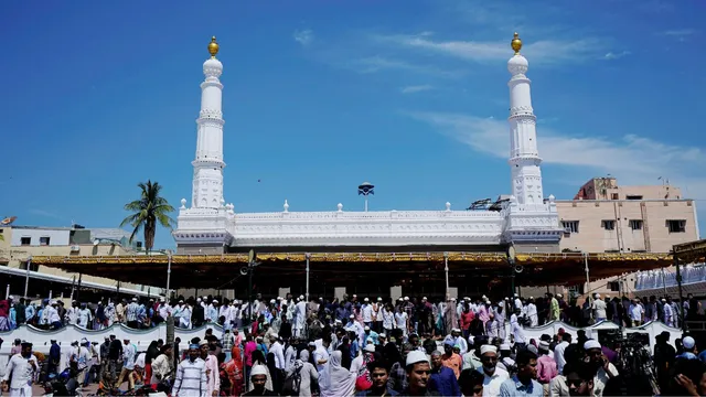 Muslims offer 'namaz' on the Eid al-Adha festival, at Triplicane Big Mosque in Chennai, Monday, June 17, 2024