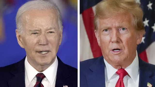 Joe Biden (L); Donald Trump (R)