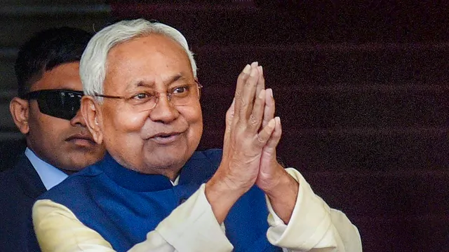 Bihar Chief Minister Nitish Kumar during the Budget Session of the state Assembly, in Patna