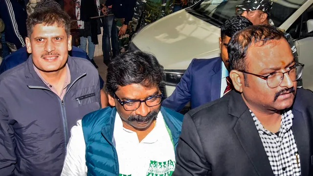 Former Jharkhand CM and JMM leader Hemant Soren being produced before a PMLA court