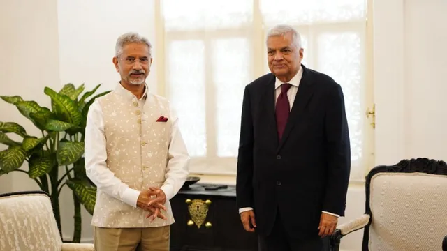 Union External Affairs Minister S Jaishankar during a meeting with Sri Lanka President Ranil Wickremesinghe