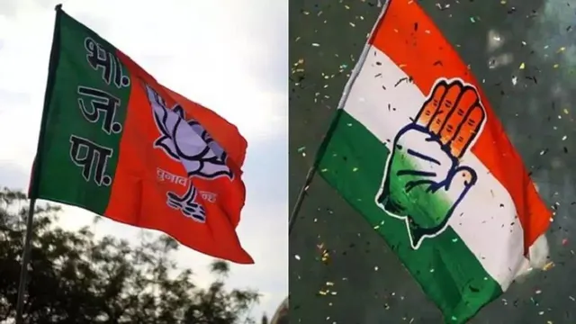 BJP and Congress flags mp.jpg