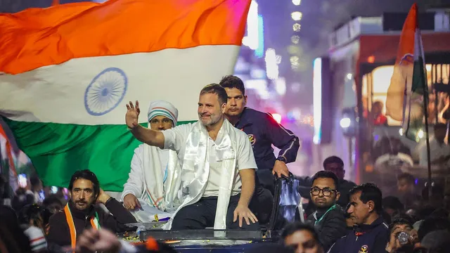 Congress leader Rahul Gandhi during the Bharat Jodo Nyay Yatra