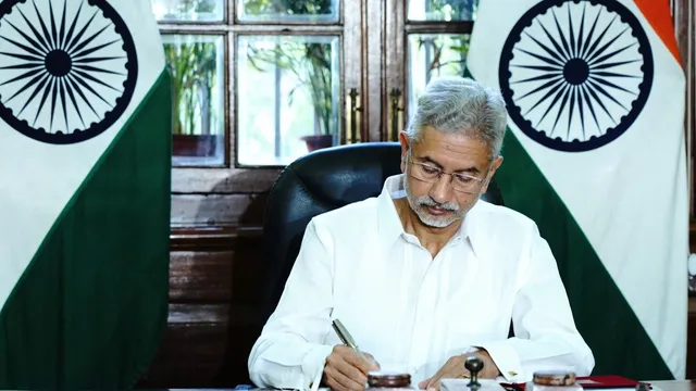 BJP MP S Jaishankar takes charge as the External Affairs Minister, in New Delhi, Tuesday, June 11, 2024.