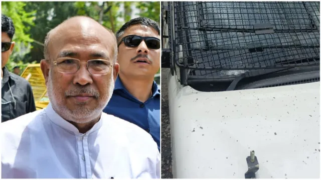 Manipur CM N Biren Singh Convoy Attack