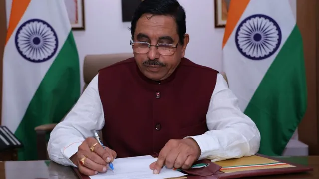 Pralhad Joshi takes charge as the Minister of Consumer Affairs, Food and Public Distribution.