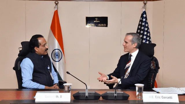 US Ambassador Eric Garcetti met with Chairman S Somanath