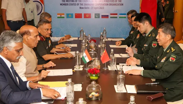 General Li Shangfu China India RajnatH Singh SCO Meeting