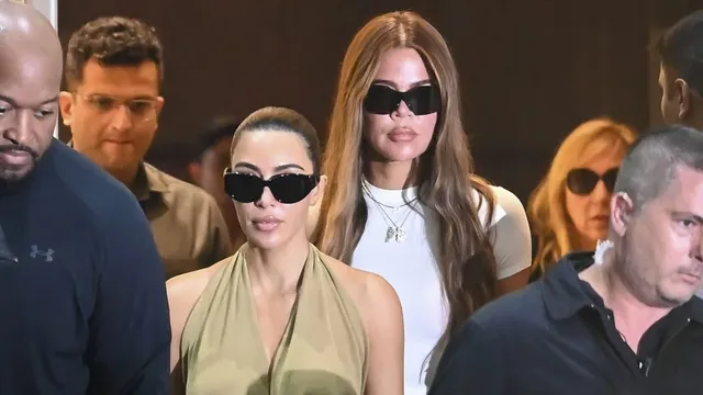 Kim Kardashian and Khloe Kardashian are in India to attend the grand wedding of Anant Ambani and Radhika Merchant