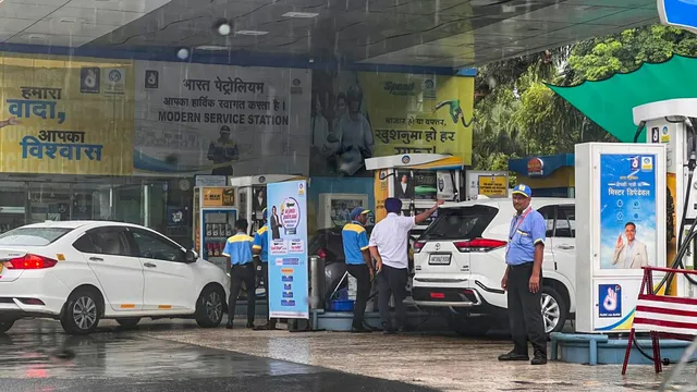 A view of a petrol pump in New Delhi, Monday, July 15, 2024