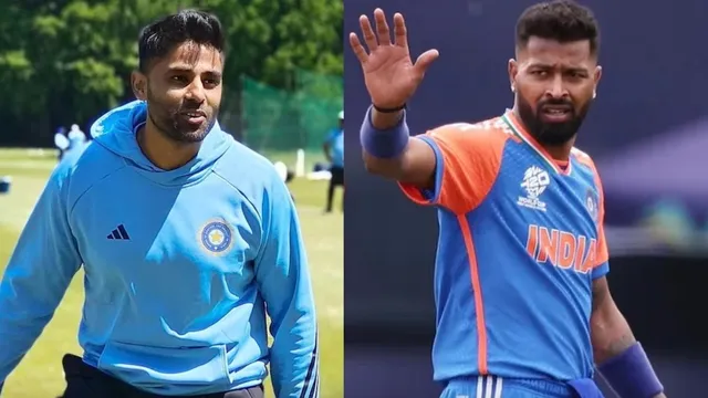 (Left) Suryakumar Yadav and Hardik Pandya (Right)