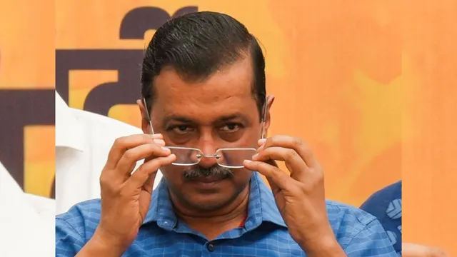 Delhi Chief Minister Arvind Kejriwal during AAP workers' meeting, in New Delhi, Sunday, Sept. 15, 2024.