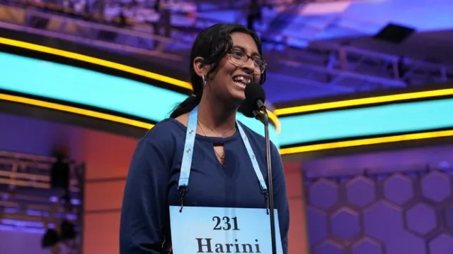 Harini in Spelling Bee Champion