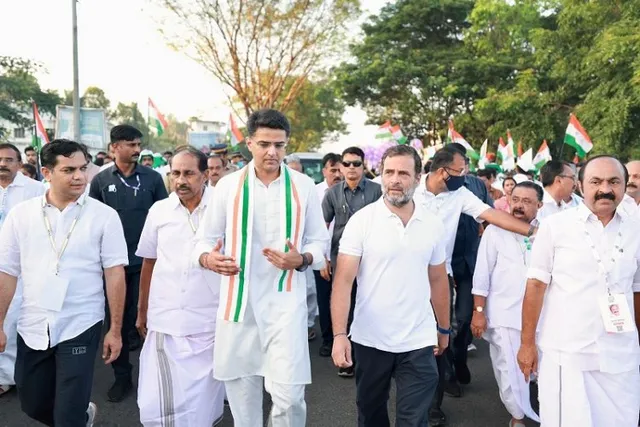 Rahul Gandhi with Sachin Pilot during Bharat Jodo Yara