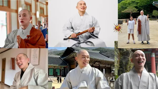 Buddhist Monk Goes Viral for His Unique Flower boy looks