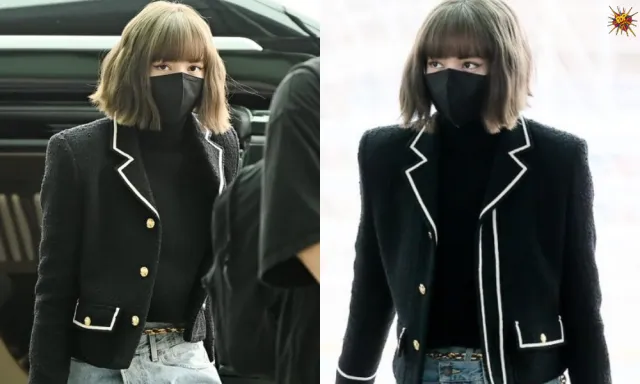 BLACKPINK's Lisa boards Flight for Paris Fashion Week in a Full CELINE Look