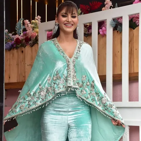 Actress Urvashi Rautela's blue velvet outfit worth Rs. 5 lakh will leave your eyes mesmerized