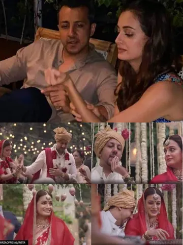 Adorable : Dia Mirza Wishes Hubby Vaibhav Rekhi On 1st anniversary Wedding video : May we continue to grow together :