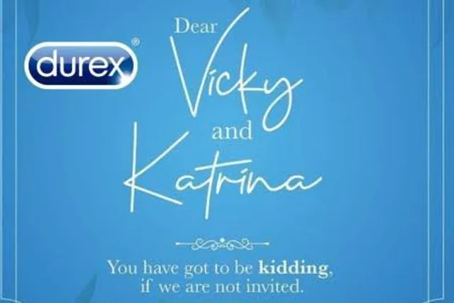 Durex India On Vicky kaushal and Katrina Kaif Wedding , did a Creative Add Unbelievable :
