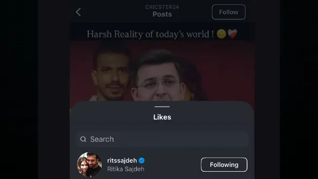 rohit sharma wife  react on this post