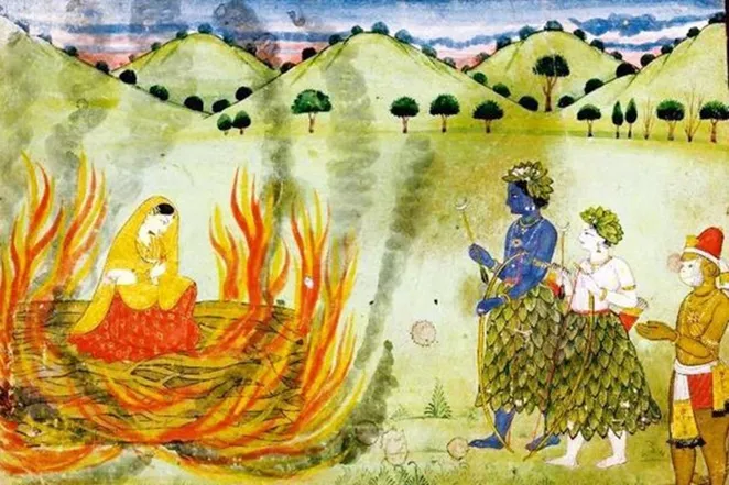sita-trial by fire-Wikipedia Commons