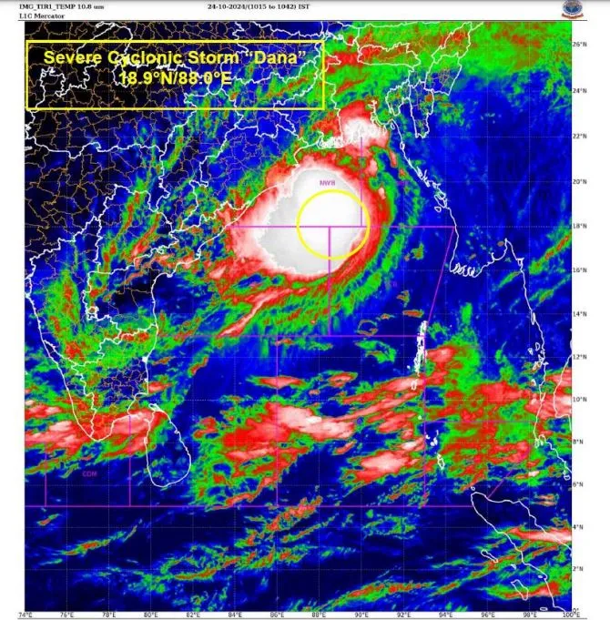 Cyclone dana map 