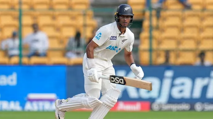 Rachin Ravindra scores hundred. (Courtesy: AP)-sportzpoint.com