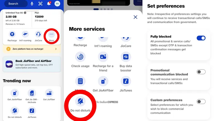 ജിയോ സ്പാം കോളുകൾ നിർത്തുക