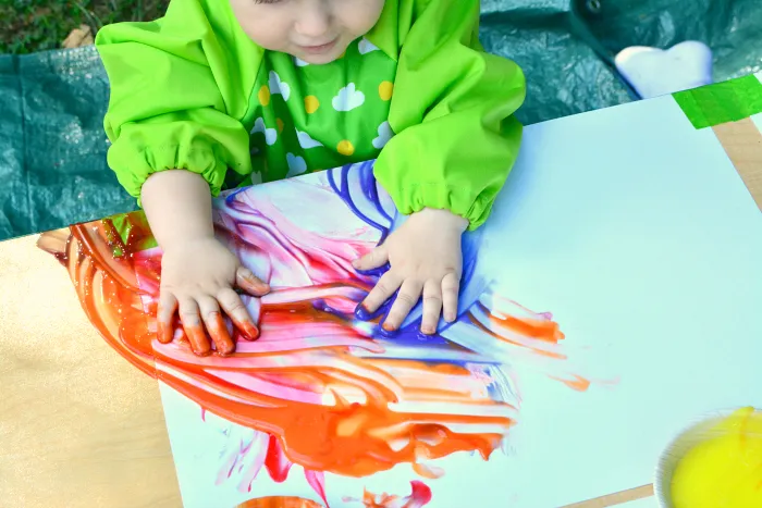 Finger Painting with a Baby - is it worth it? - how we montessori