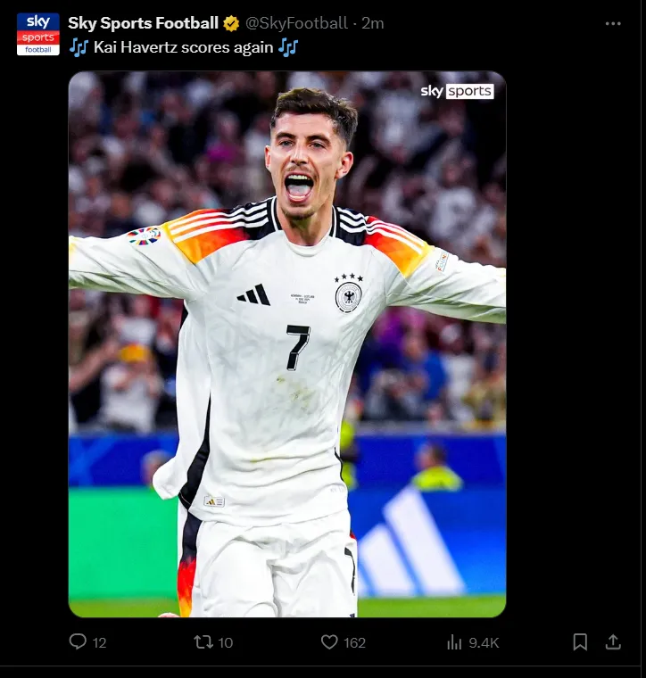 Havertz scores the 3rd Goal for Germany - sportzpoint.com