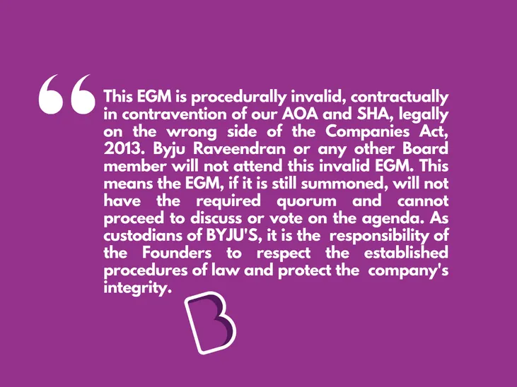 Byjus statement