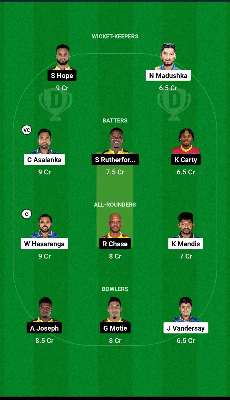 SL vs WI 2nd ODI