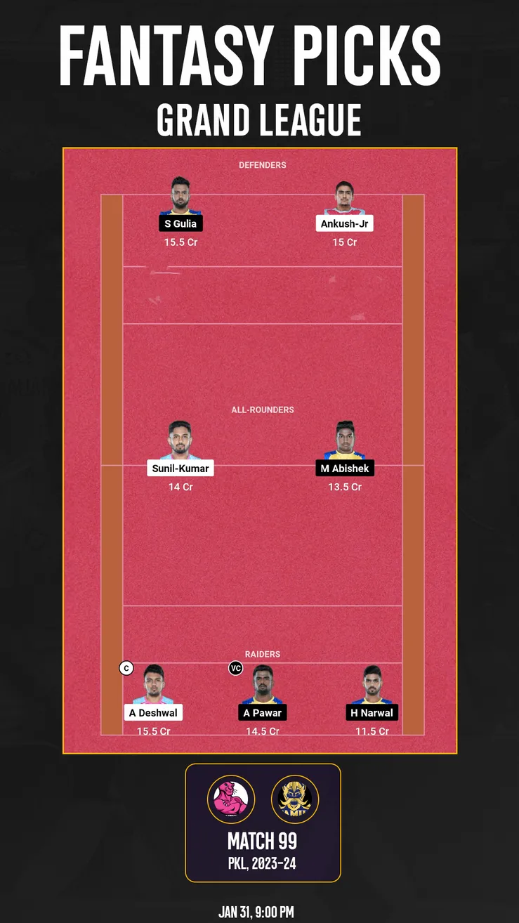 JAI vs TAM Dream11