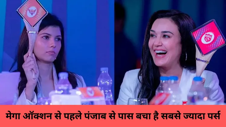 मेगा ऑक्शन से पहले पंजाब से पास बचा है सबसे ज्यादा पर्स