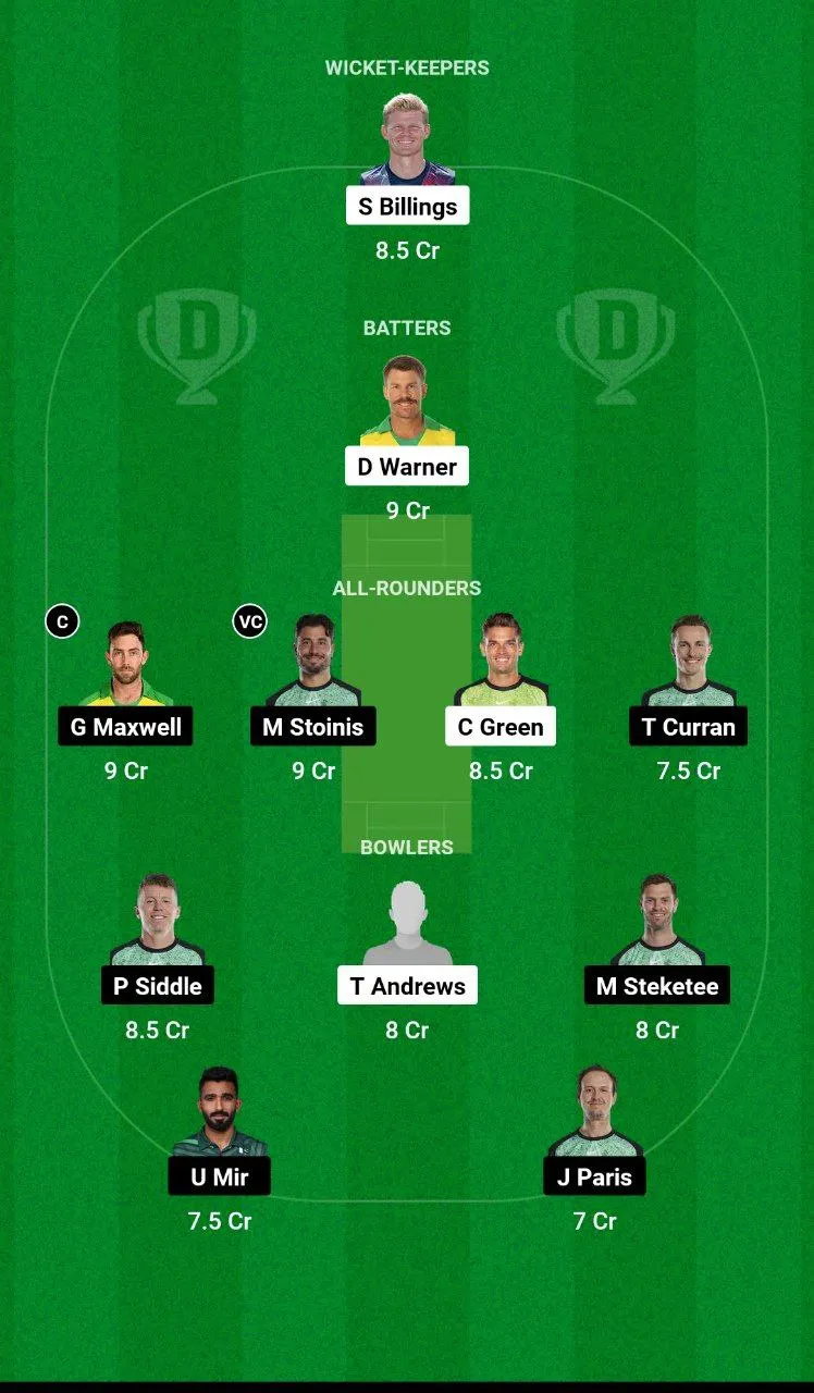 THU vs STA BBL, 2024-25