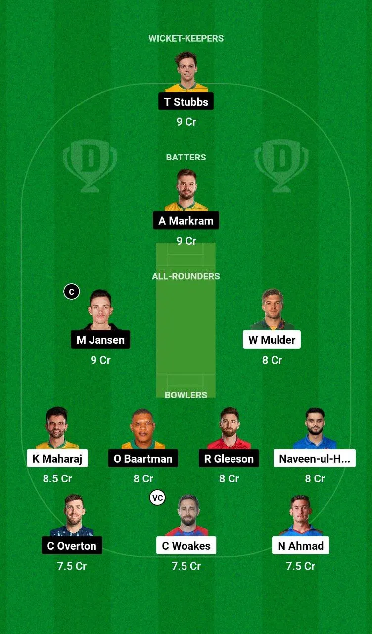 DSG vs SEC SA20 League, 2025