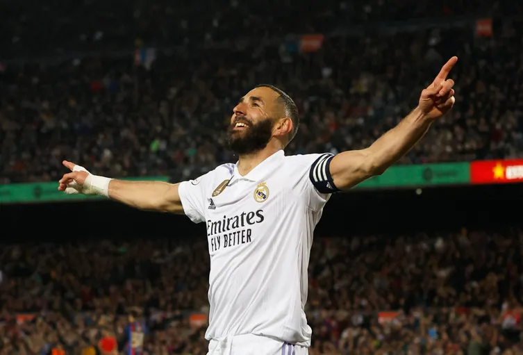 Benzema scored a hat-trick to help Real reach the final of the Copa del Rey