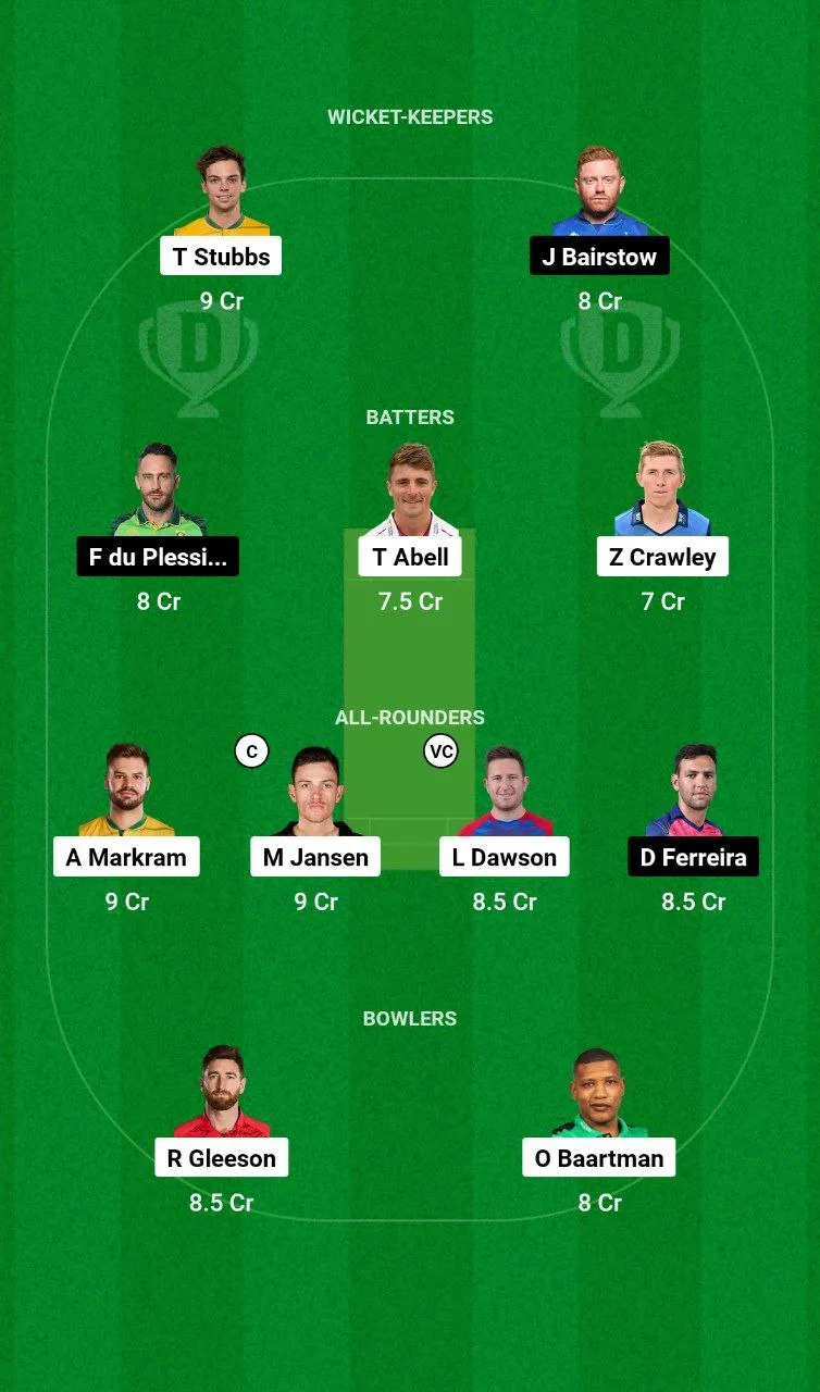 SEC vs JSK SA20 League, 2025