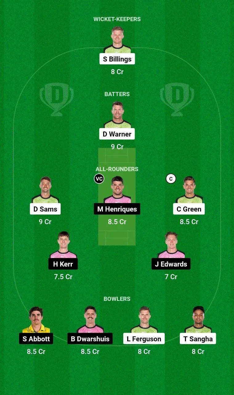 THU vs SIX 