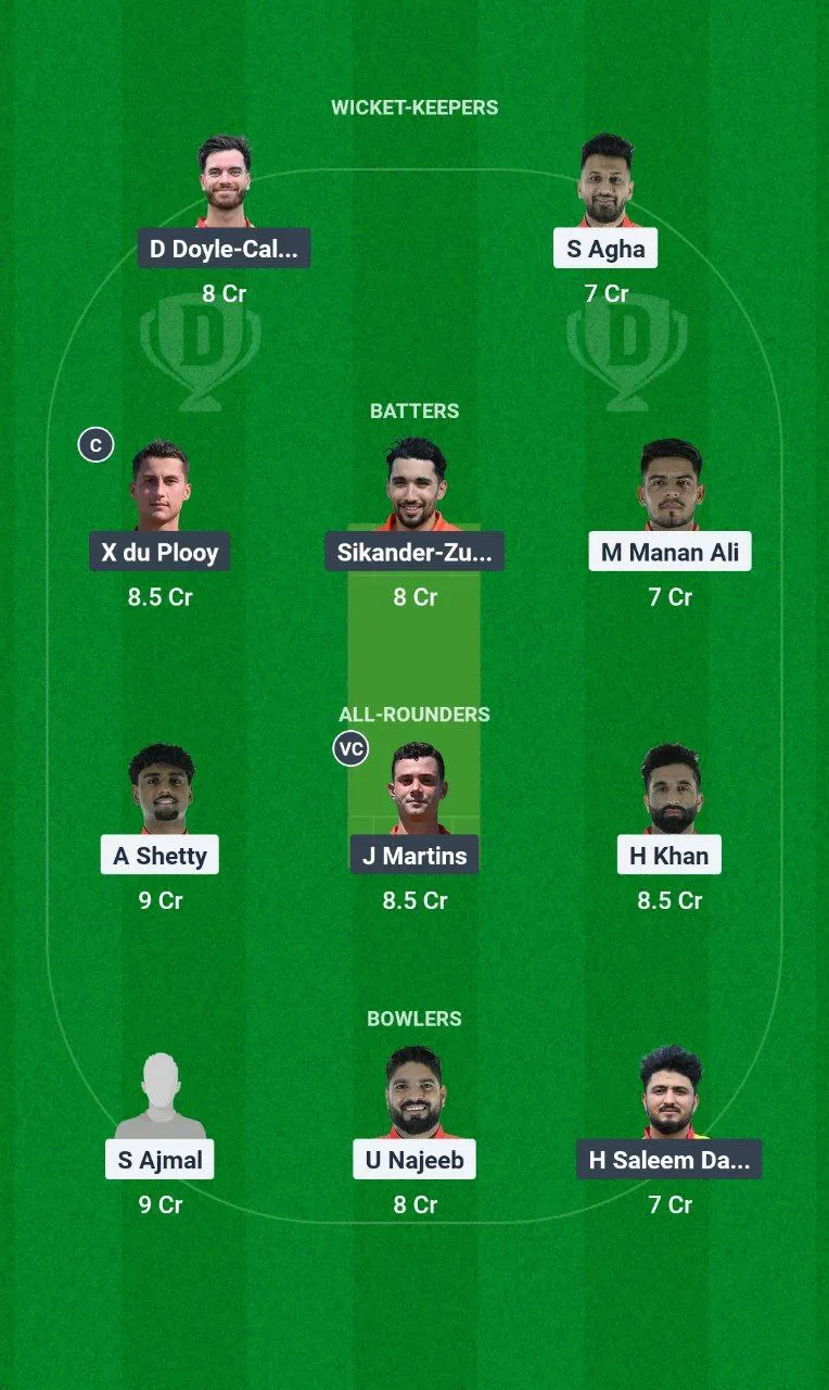 ASX vs EUR ECN T10 Weston Shield, 2025