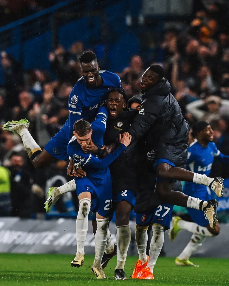 Chelsea vs Manchester United: Chelsea celebrates after Cole Palmer's added time goals