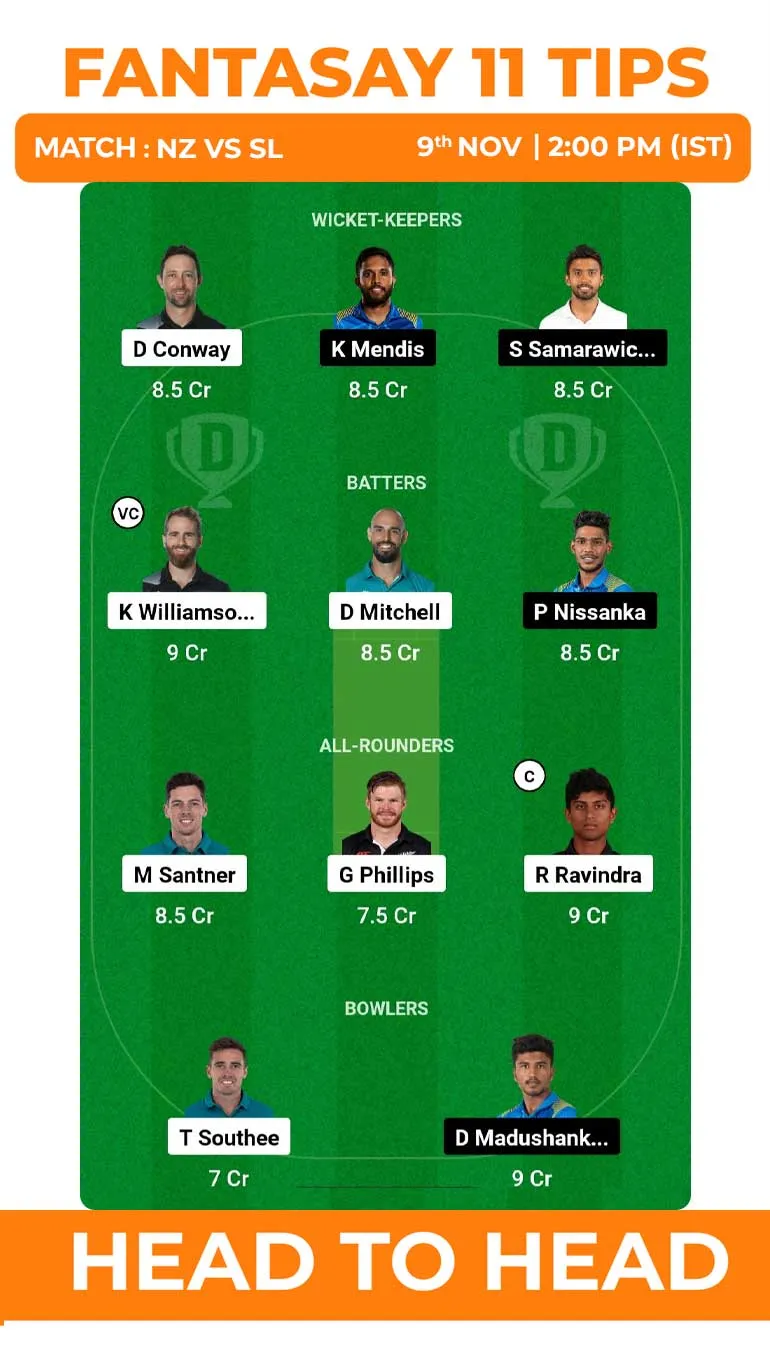 NZ vs SL Dream11