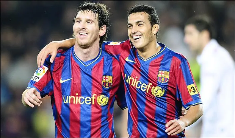 Pedro has played 270 matches with Lionel Messi