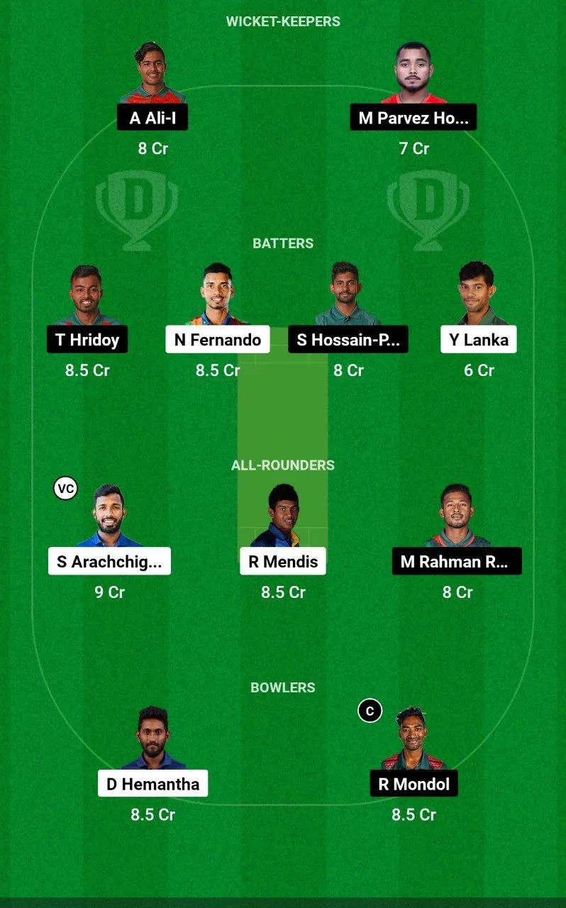 SL-A vs BN-A Asian Men’s T20 Emerging Cup 