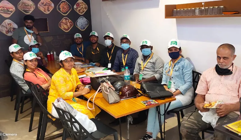 with interns at mandya organic