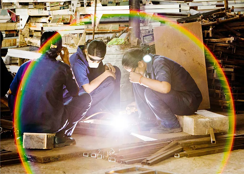 welding by women at prajwala