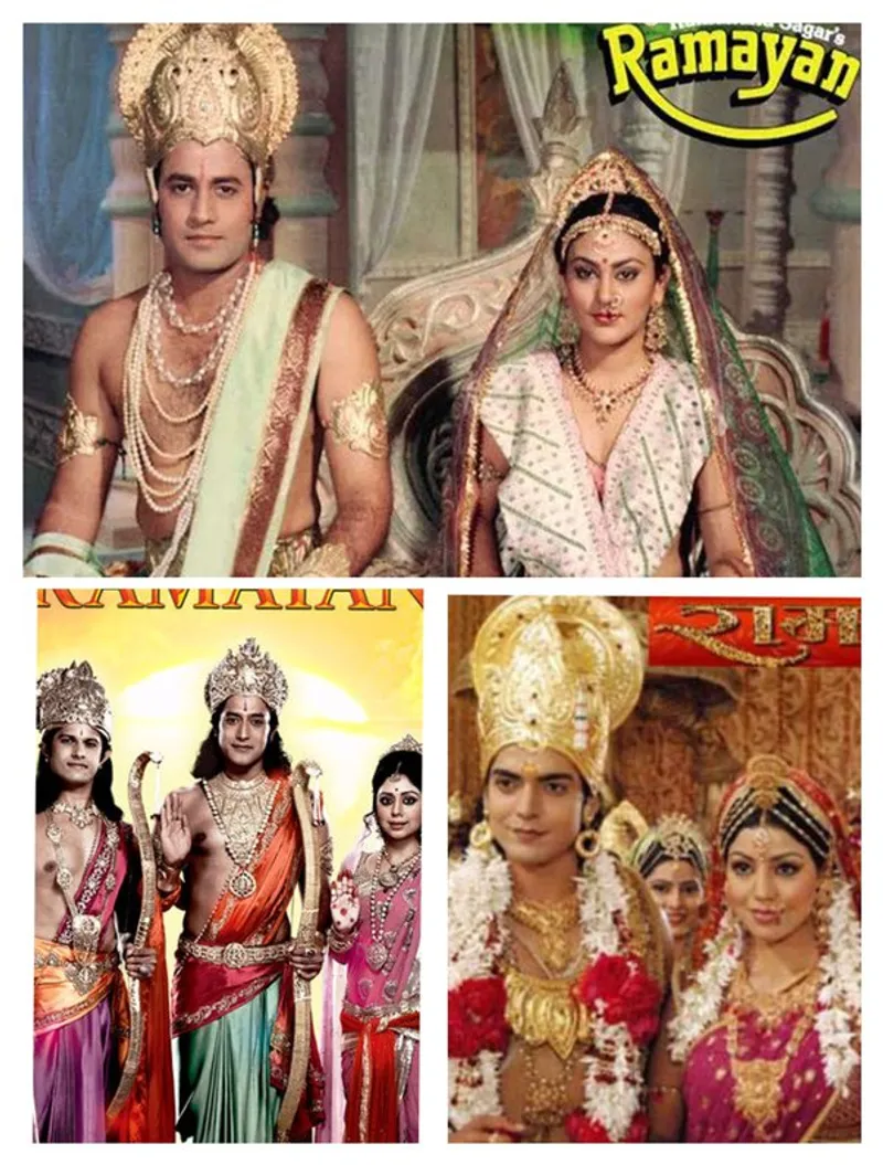  Ram (Arun Govil) and Sita (Deepika Chikhalia) of the small screen's first Ram Katha serial Ramayana